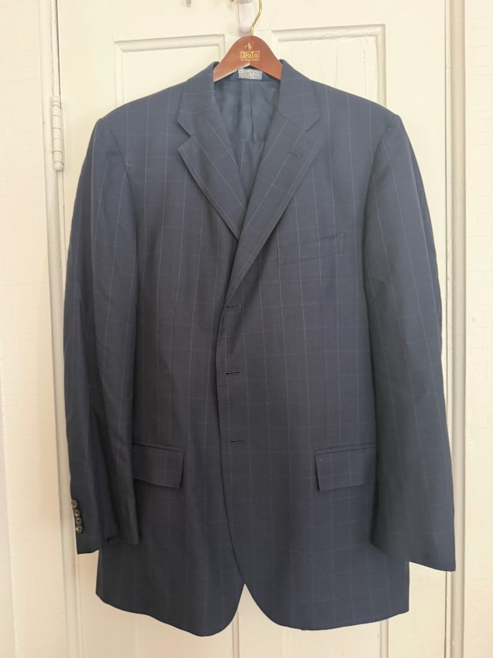 Polo Ralph Lauren Navy Windowpane Suit